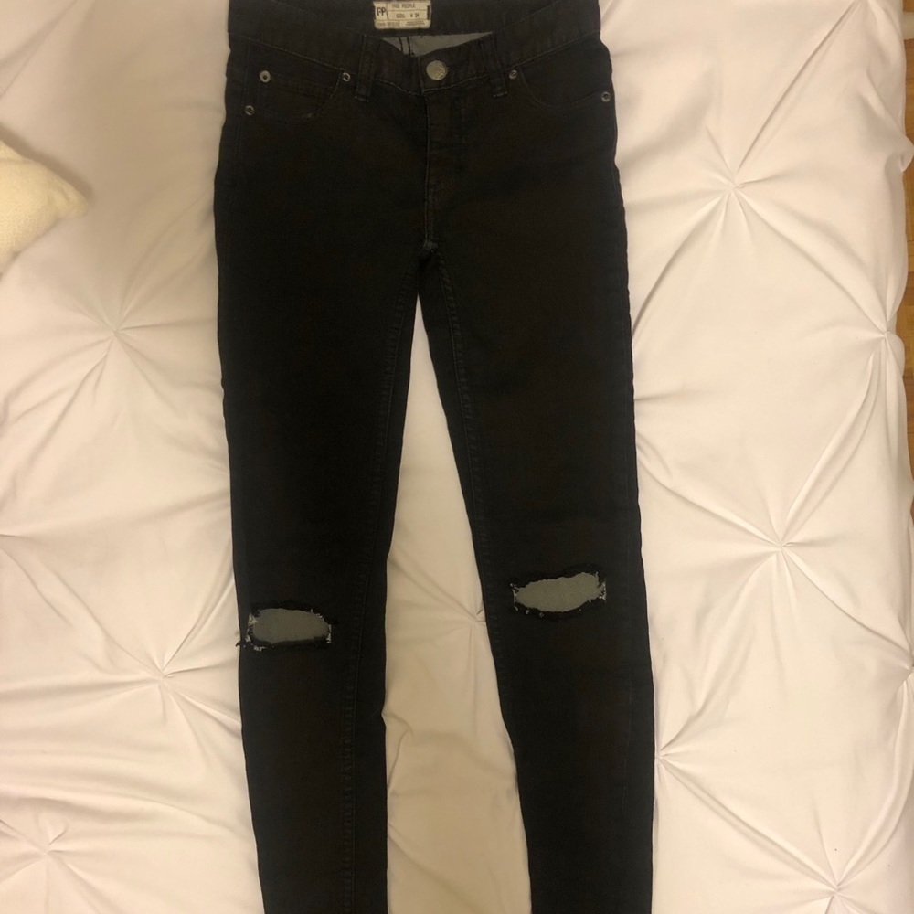 Free People Skinny Black Jeans​​​​​​​​​​​